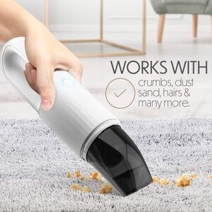 Starument Handheld White Vacuum Cleaner, Cordless Compact Light and Rechargeable
